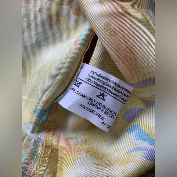 Vtg Louis Feraud 100% Silk Midi Dress Abstract Wearable Artsy sz 10 Belted Boho - Picture 7 of 16